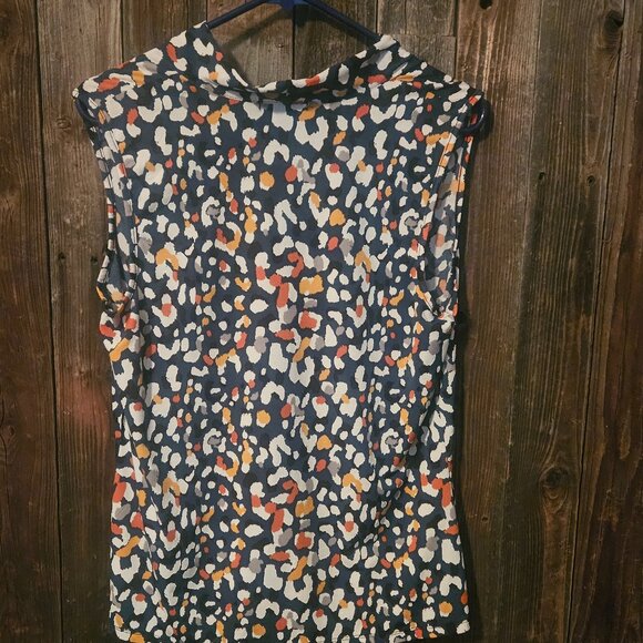 BYdesign Cowl Neck Top Large Colorful Animal Print - Picture 3 of 3